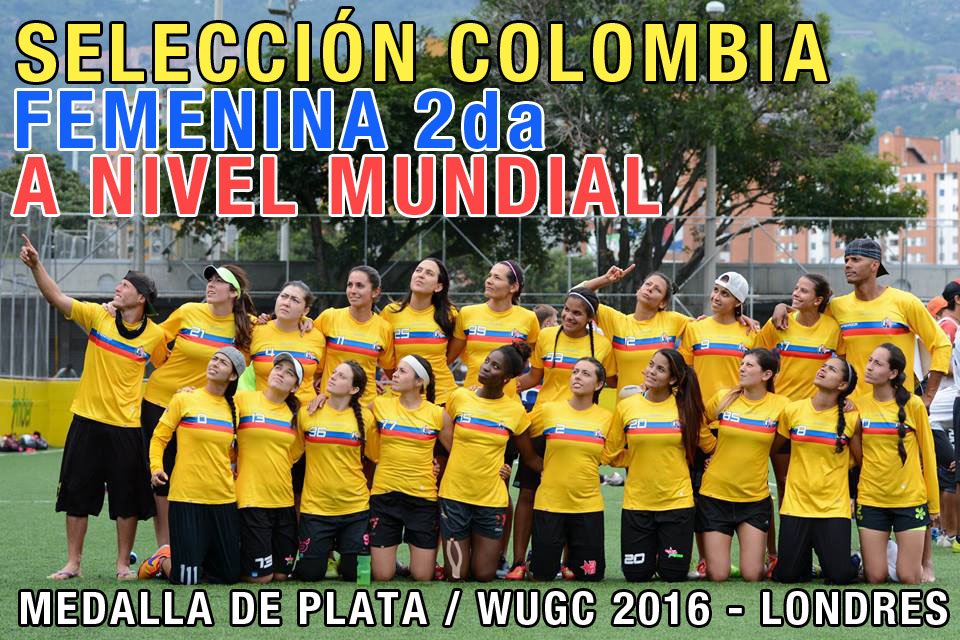 AJUCultimate's tweet photo. Medalla de plata para la Selección Colombia Femenina de Ultimate Frisbee en el campeonato mundial WUGC Londres 2016! https://t.co/eDnWuwYRbU