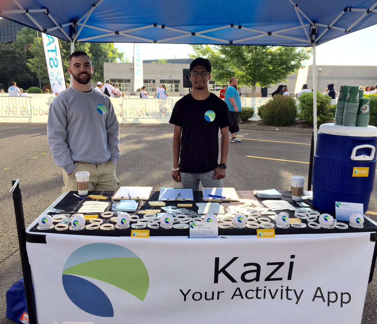 KaziApp's tweet image. It's happening! Come see us at the the #bubblerun2016 #kazilife