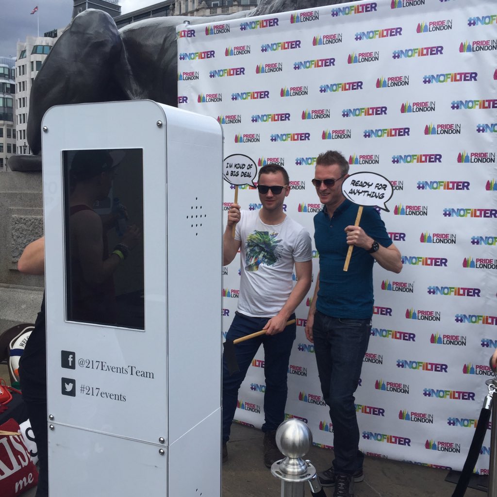 danophile's tweet image. Loving the @217Events Studio Booth backstage at #PrideinTrafalgar!