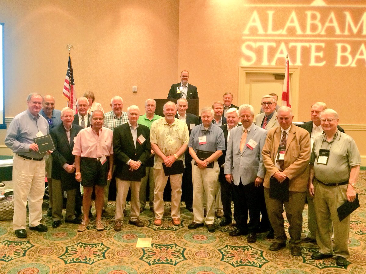 AlabamaStateBar's tweet photo. Congratulations to all of our 50-year members! #ASB16 https://t.co/B0JC3zjNeA