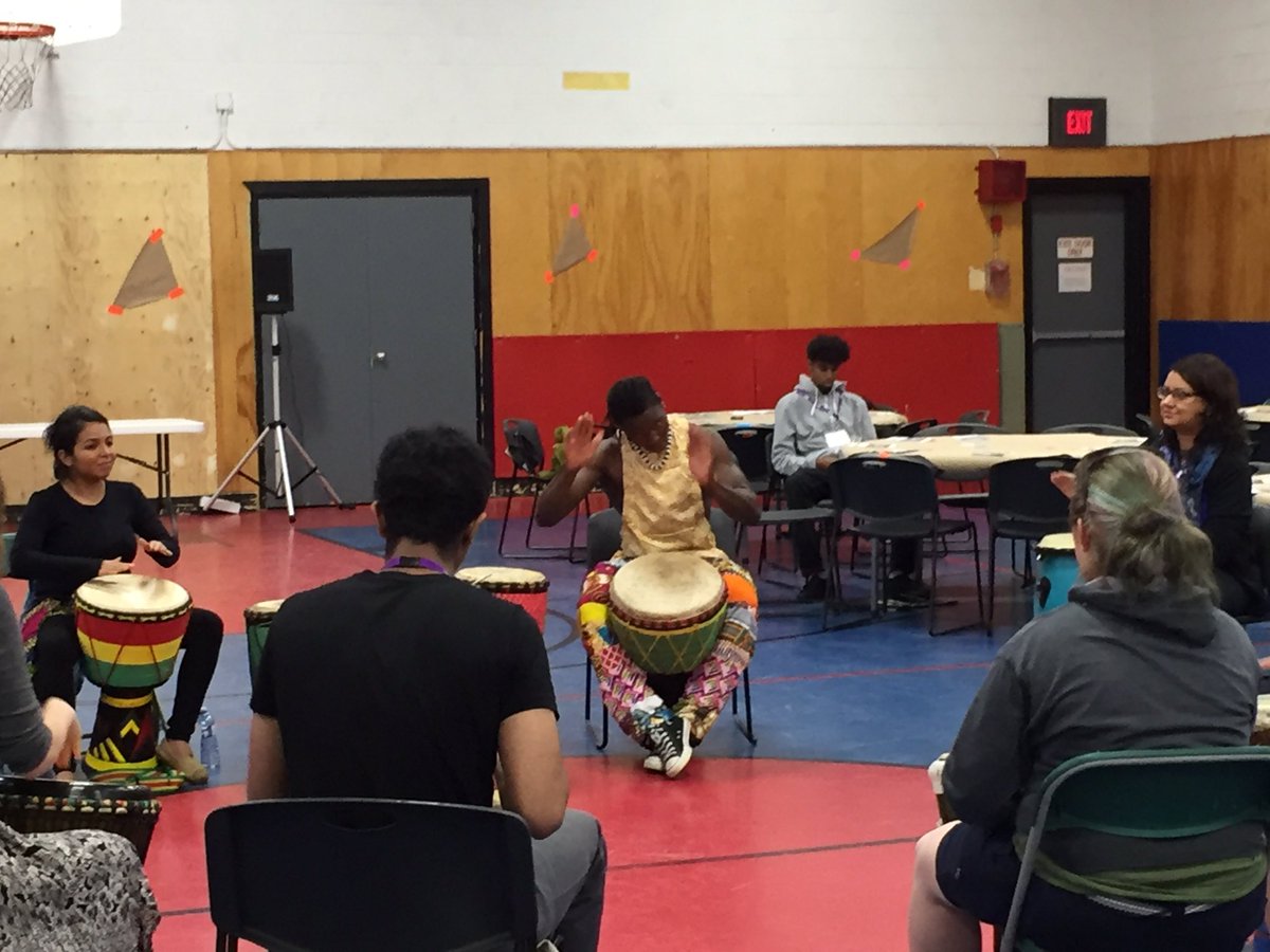 PLAY_Educator's tweet photo. Great way to start a Saturday morning! #drumcircle #OSTconference https://t.co/f1HQQEN5xo