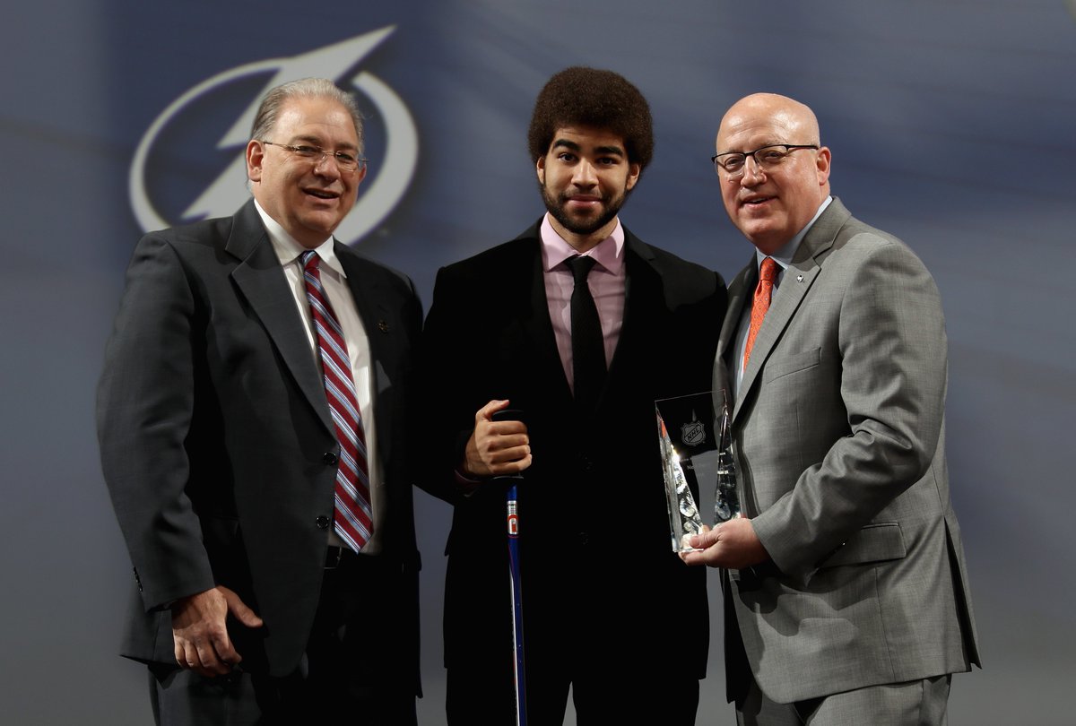 NHLPR's tweet image. Neil Doef received the second annual E.J. McGuire Award of Excellence. His story: ow.ly/rrEq301D6sR #NHLDraft