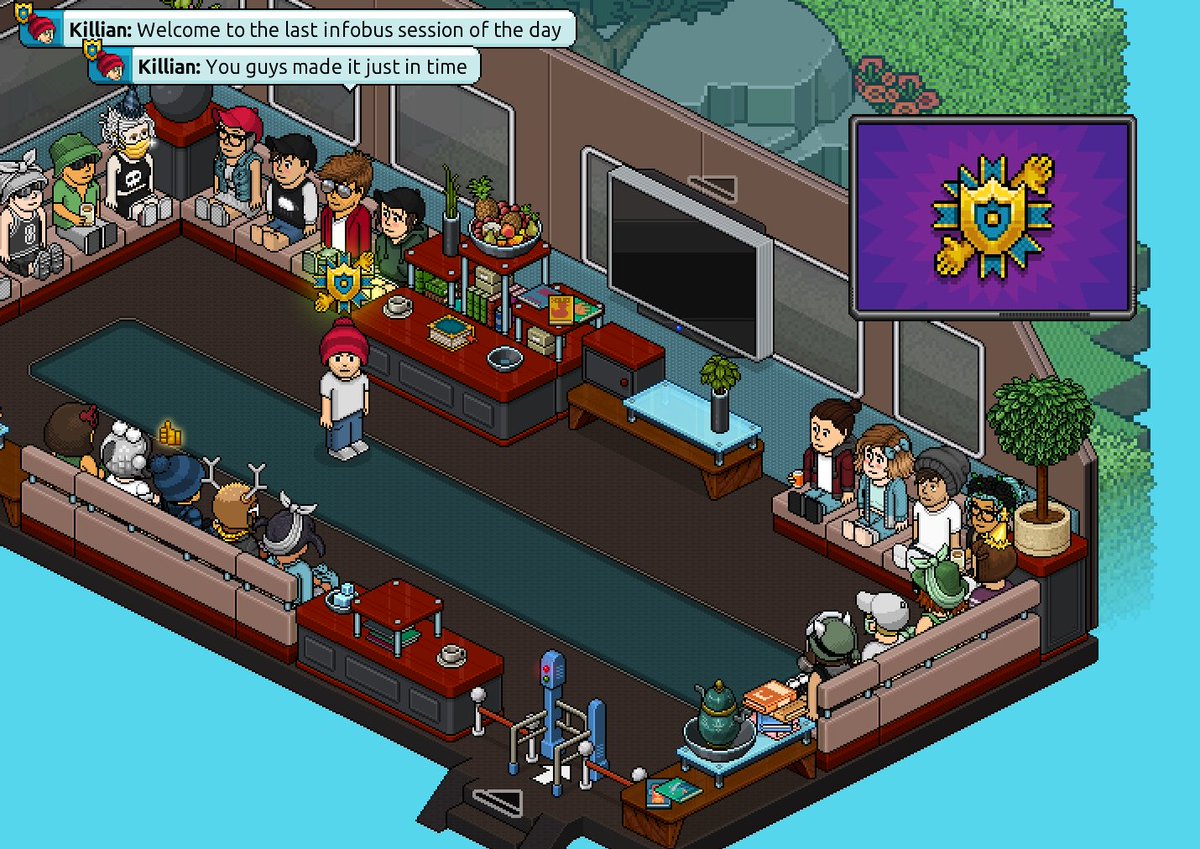 AlCalderonHabbo's tweet image. Got in on the last session today! @Habbo @Habbox @HabboQuestsWeb #habbo #infobus #infobussession #habbobadge