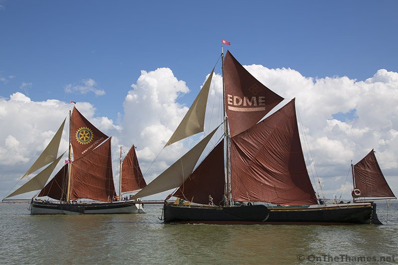 ThamesPics's tweet photo. VIDEO: Today's Thames sailing barge match inc Portwey tooting and SB Edme crossing the line https://t.co/PkYFCizqG4 https://t.co/BLzsIU0MK9