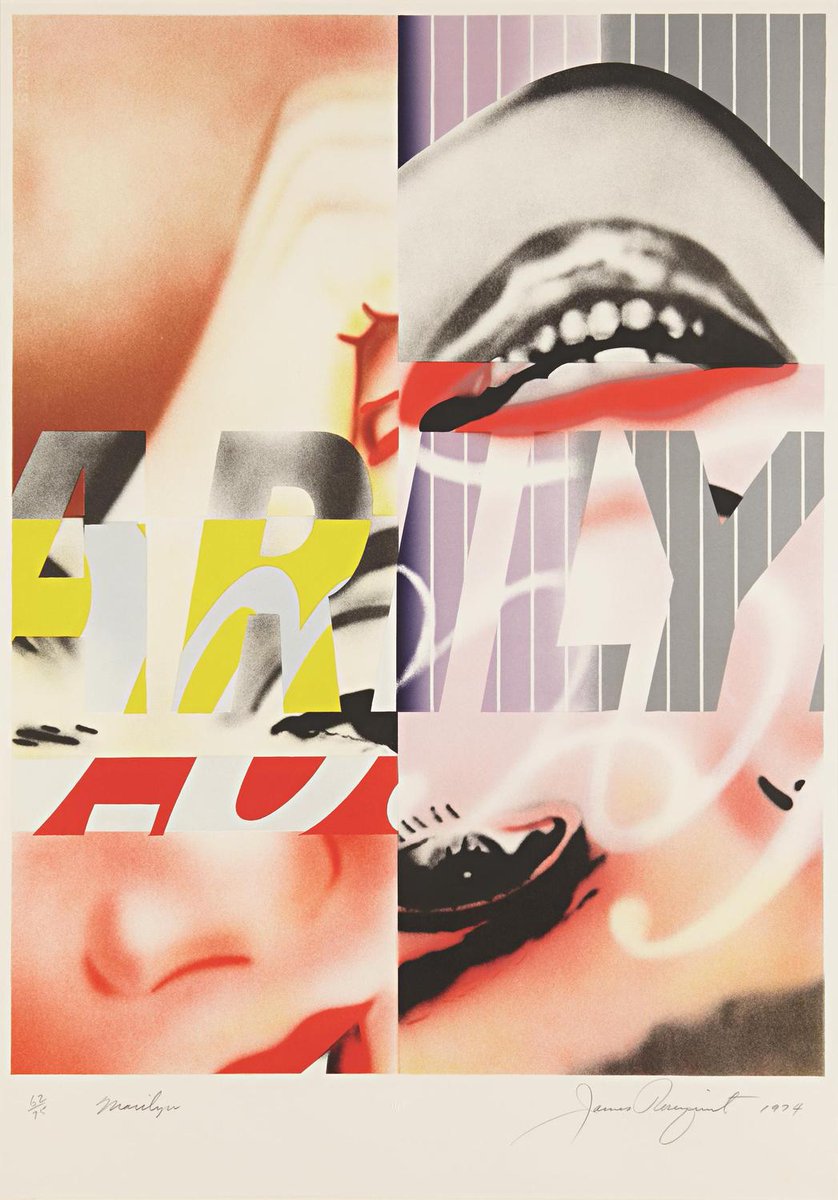 rosenquistjames's tweet photo. Marilyn, 41×29in, Sold for $10,625 USD #jamesrosenquist https://t.co/FSsdC9212b https://t.co/fc6VKsWDnC
