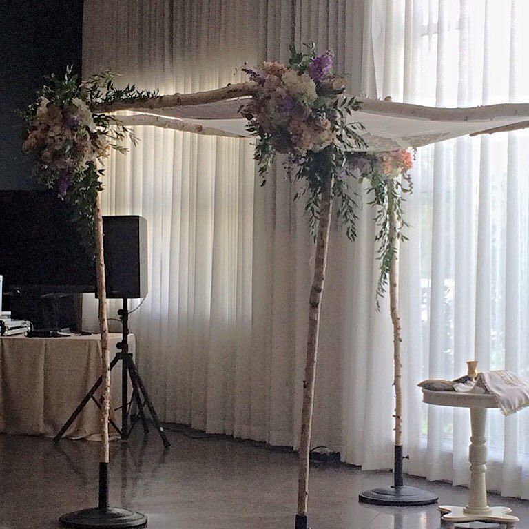 Bouquetsofatx's tweet photo. Love this nature inspired birch Chuppah! @hotelella @verveaustin #birch #chuppah #gardenro… https://t.co/WGlRBD7VVt https://t.co/wZhI4xDn4G