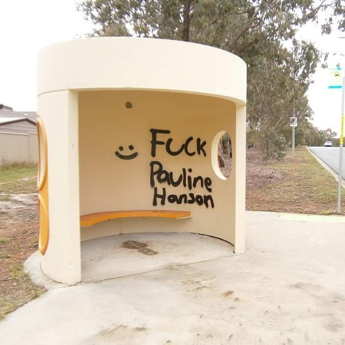 #CBR #streetview #fuckpaulinehanson I didn't take this, someone posted it on FB, but it co… ift.tt/29ELYzc