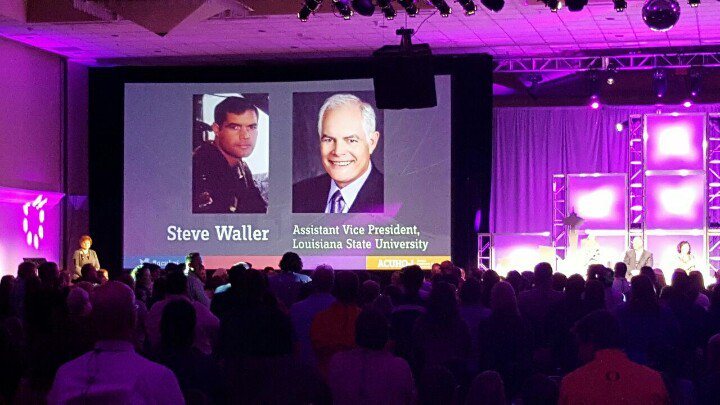 HigherEdHolly's tweet photo. So excited to see Steve Waller, AVP at LSU, recognized as a 2016 #ACUHOI Parthenon award recipient! Much deserved!! https://t.co/194ohWjYNM