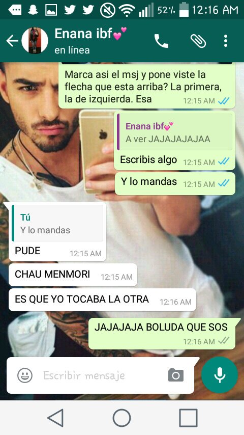 httpcxmi's tweet photo. Enseñandole a mandar un msj a la terca esta jajajaja https://t.co/vy9H0jlwQM