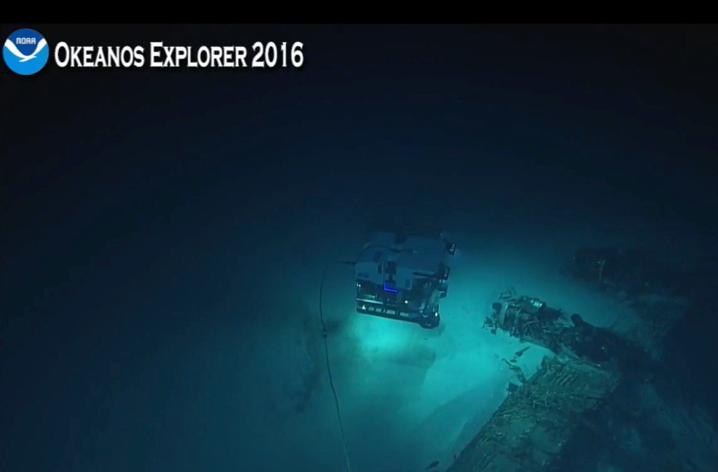 APCONF17's tweet photo. Exploring B29 off Tinian, Mariana Islands by #Noaa Ocean Explorer. Over 3,500 WWII #Shipwreck in Pacific @apconf.org https://t.co/VIrxp2IsWa