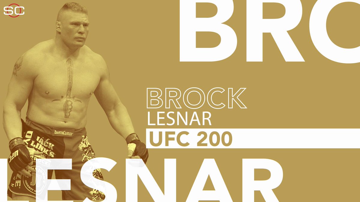 SportsCenter's tweet photo. WELCOME BACK! Brock Lesnar defeats Mark Hunt by unanimous decision in his first UFC fight since 2011. https://t.co/gXmy7njx9T