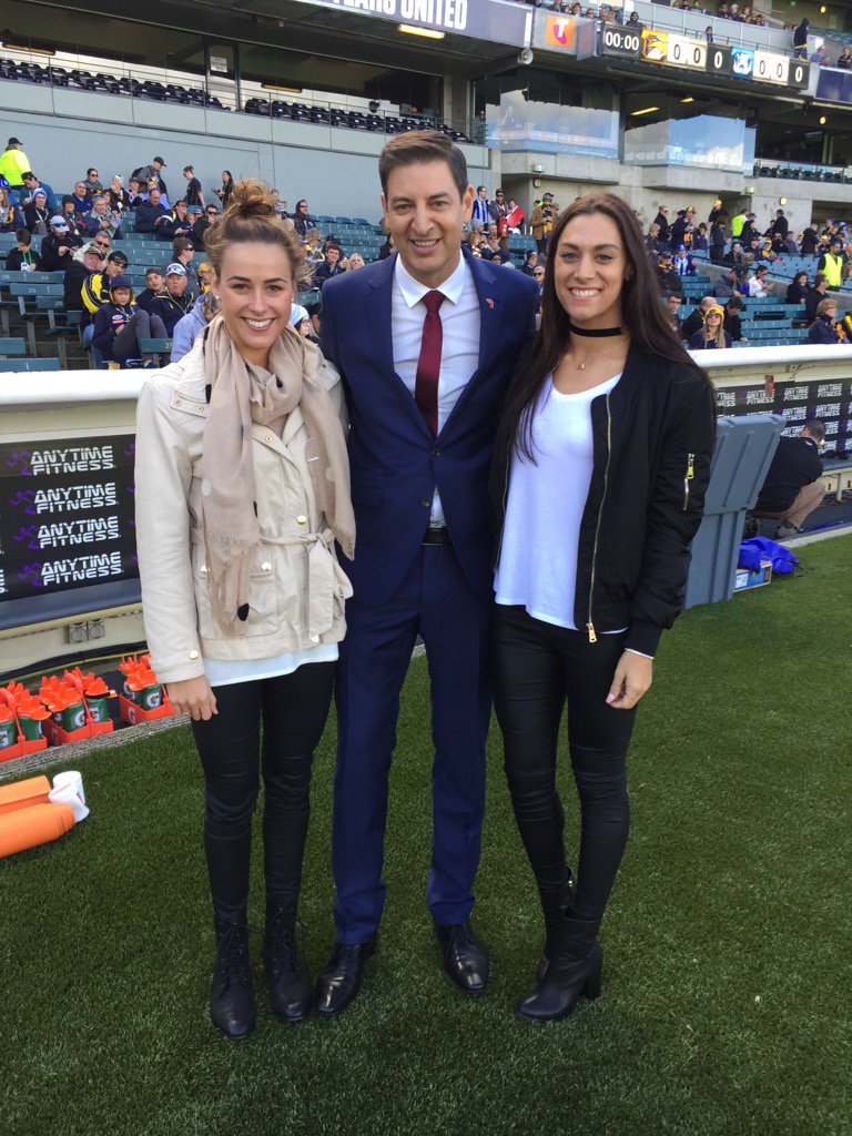 Thanks for dropping by <a href="/7AFL/">7AFL</a> two of our WA <a href="/DolphinsAUS/">Australian Dolphins Swim Team</a> - <a href="/briathrossell/">Brianna Throssell</a> and <a href="/BlairEvans/">Blair Evans</a>  #AFLEaglesNorth @7olympics