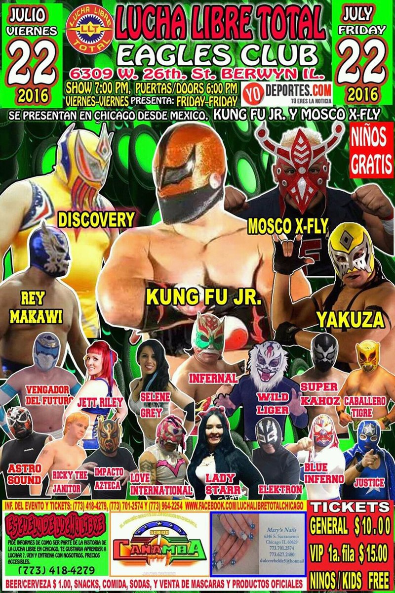 Uzivatel Kung Fu Jr Luchador Na Twitteru Kung Fu Jr En Chicago La Ciudad De Los Rascacielos Mi Raza Alla Nos Vemos El 22