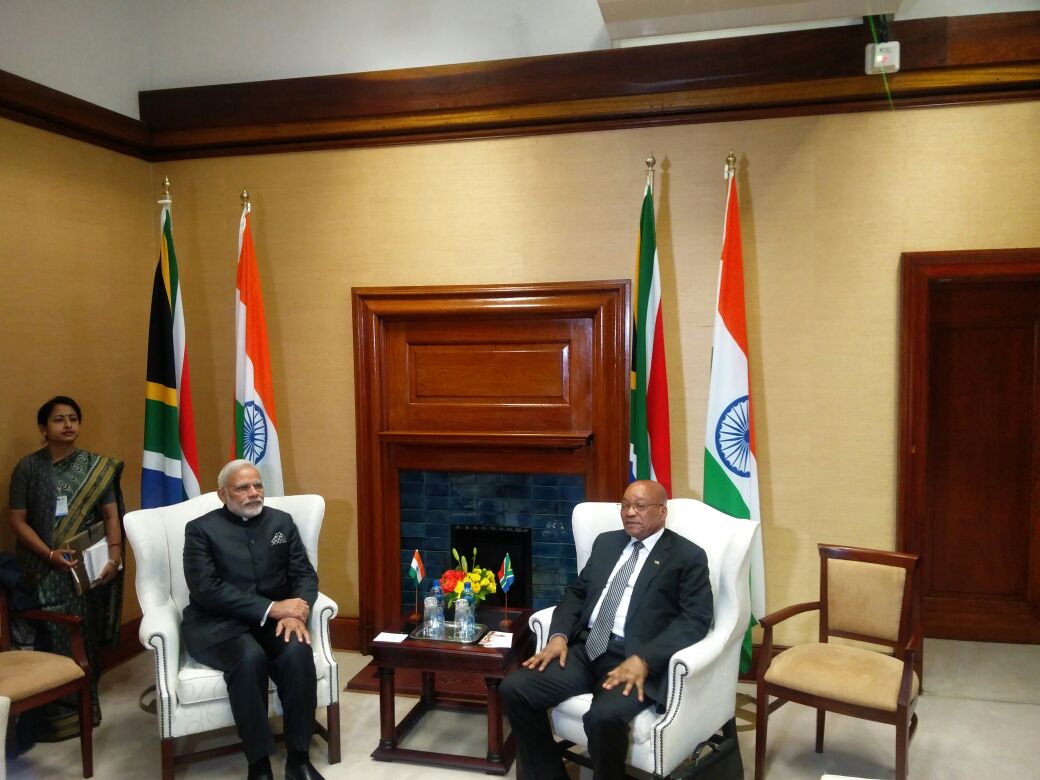 Narendra Modi, Jacob Zuma hold talks in Pretoria