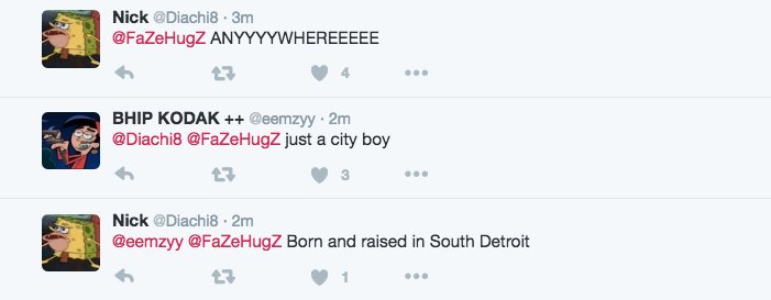 FaZeHugZ's tweet photo. Just started a new trend, breaking into lyrical song with fans through twitter https://t.co/eEO7Zy70n9