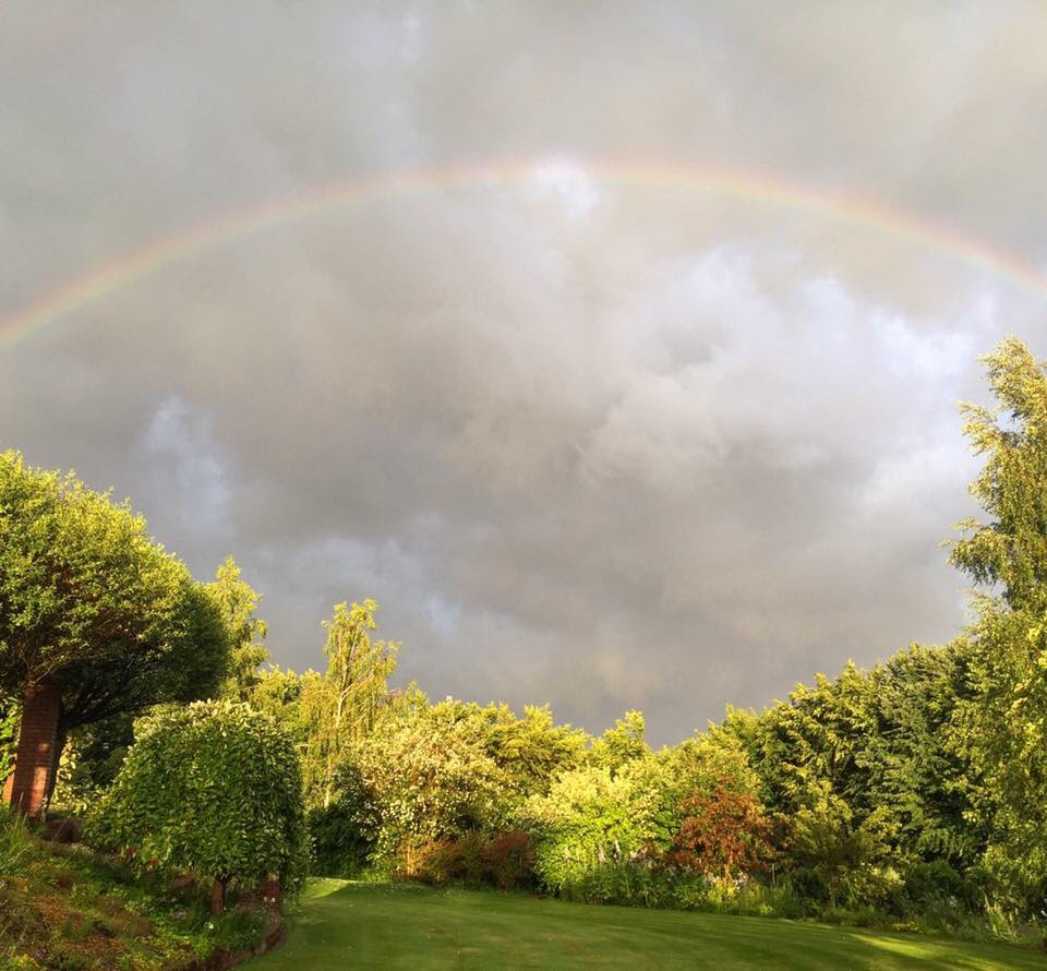 Rainbows at the Vestal family farm in northern Poland.This normally means it's gong to be a great weekend. VV