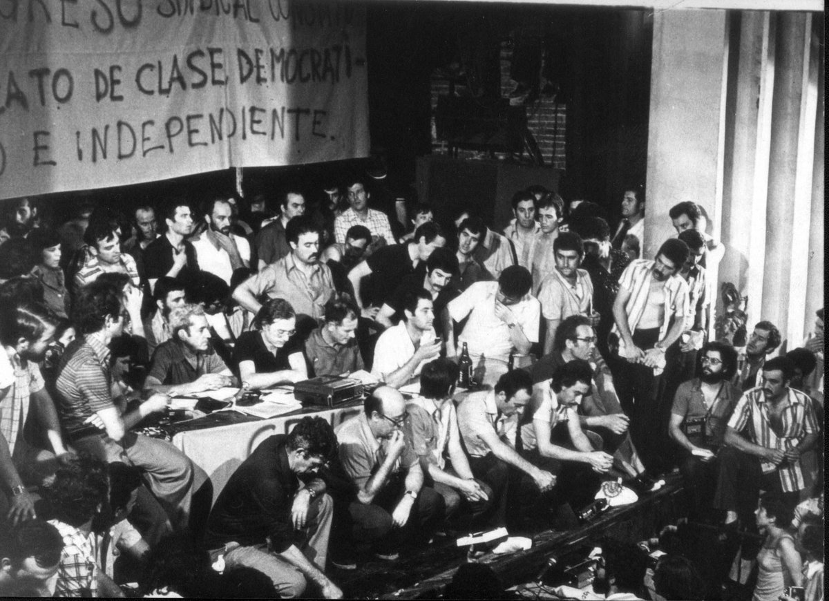ccoocatalunya's tweet photo. 11 de juliol 40 Aniversari de l'Assemblea clandestina de Barcelona de @CCOO #CCOOhaceHistoria #FemCCOO https://t.co/rEfdc6zAkY