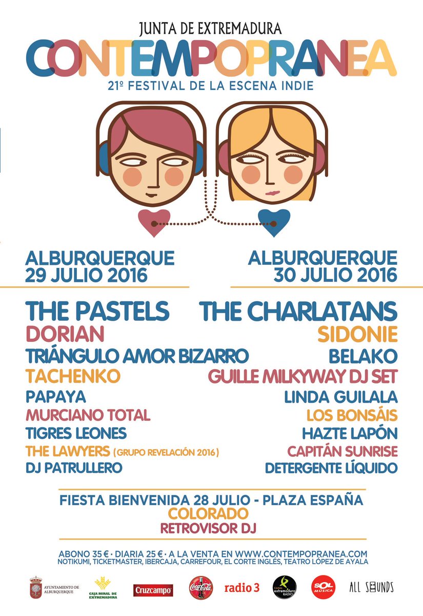 QueMeInviten's tweet photo. ¿Quieres ir invitado al #contempopranea en #Alburquerque? Síguenos + RT y podrás conseguir un abono doble. https://t.co/QZU2hLdz7A