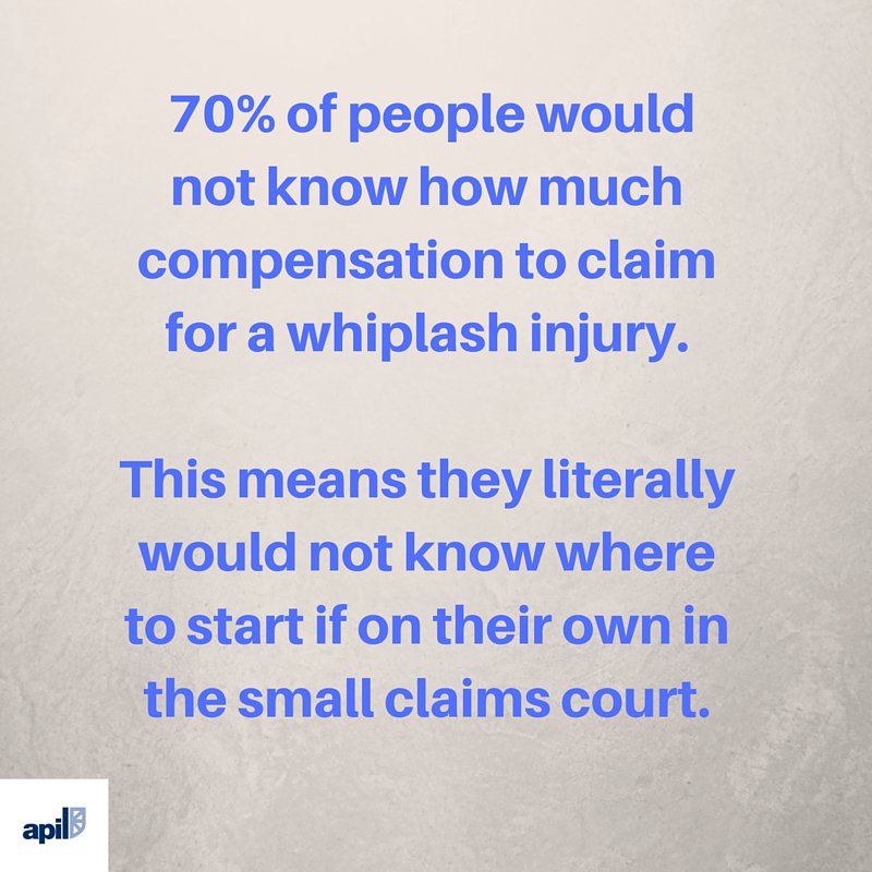 APIL's tweet photo. The small claims court is an unlevel playing field for injured people. APIL commissioned a survey of 4,000 people https://t.co/k2OeWD2fXr