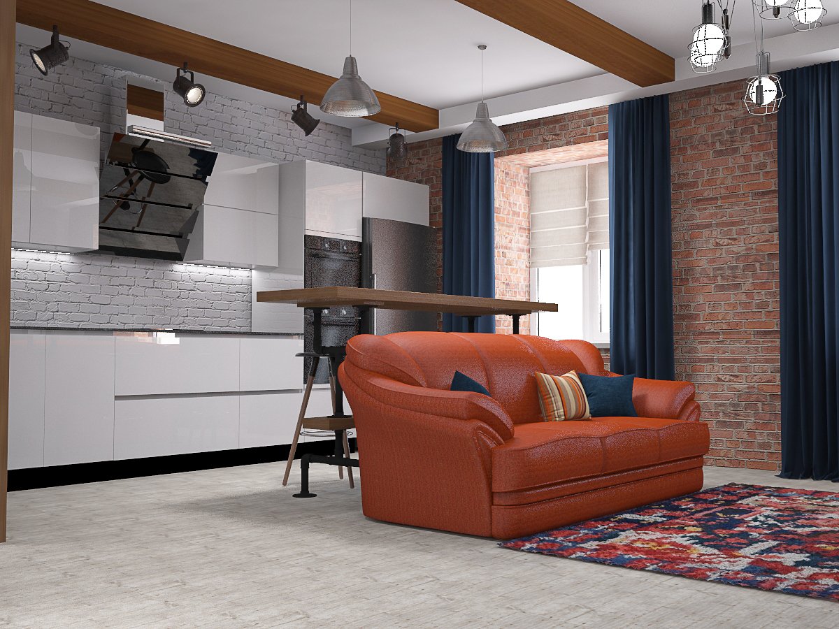 DesignFluor's tweet image. Кухня гостиная в стиле лофт.

#дизайнинтерьра #дстудия #лофт #re[yzujcnbyfz