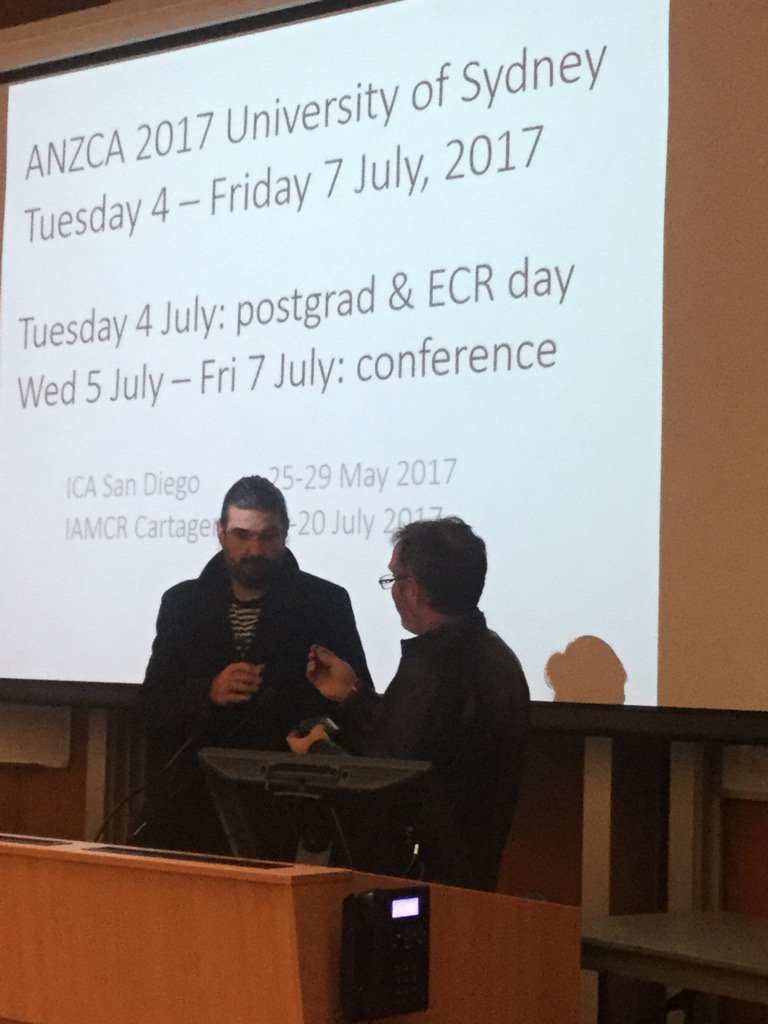 avieson's tweet photo. Anzca2017 next year at Syd Uni. #anzca16. Let the games continue! @dhutchman @ggoggin @media_republik https://t.co/yY7jYBoRP1
