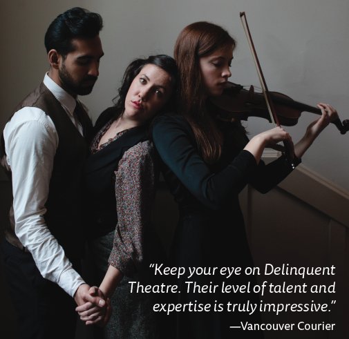 We're so happy to have the talented <a href="/delinquentheatr/">Delinquent Theatre</a> back to #Gabriola with their show Never the Last. Can't wait!