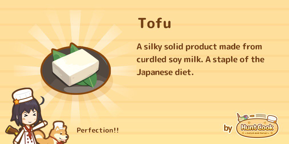 aemeliayoanitha's tweet photo. I used Soybean to make a new Recipe: "Tofu"! 
#HuntCookGame https://t.co/ZARsyhavr3 https://t.co/TzvgFHq13D