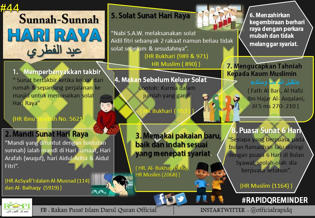 officialrapidq's tweet photo. Sunnah-sunnah Hari Raya Aidilfitri
#SalamSyawalRapi #RapiDQReminder #44 #PublisitiInformasiRapi https://t.co/nm48POwWPP