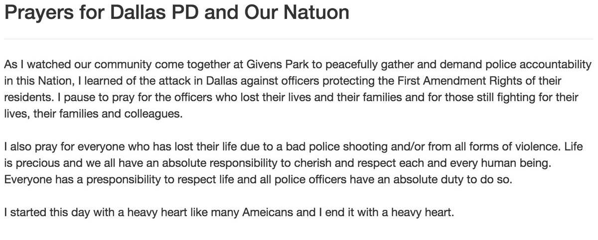 PhilJankowski's tweet photo. .@Austin_Police Chief @ArtAcevedo statement on #Dallas shooting https://t.co/XASTSDXXBY