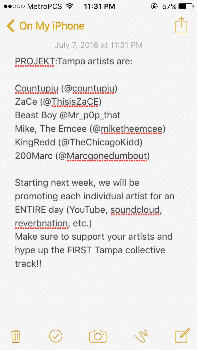 DOJO813's tweet photo. List of the SIX artists that will be on PROJEKT: Tampa! Support the movement... Support the city! 💯 #Tampa #813 https://t.co/CKyyJXDXTm