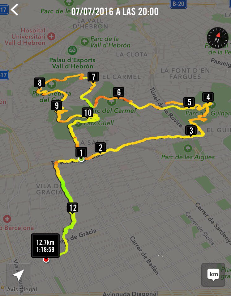 Pabloamade's tweet photo. Acabando la temp del team #RWU con un poco de montaña ke pica. #3cimas #parcguinardo #carmel #guell #bcn #run https://t.co/kAm3r2eeou