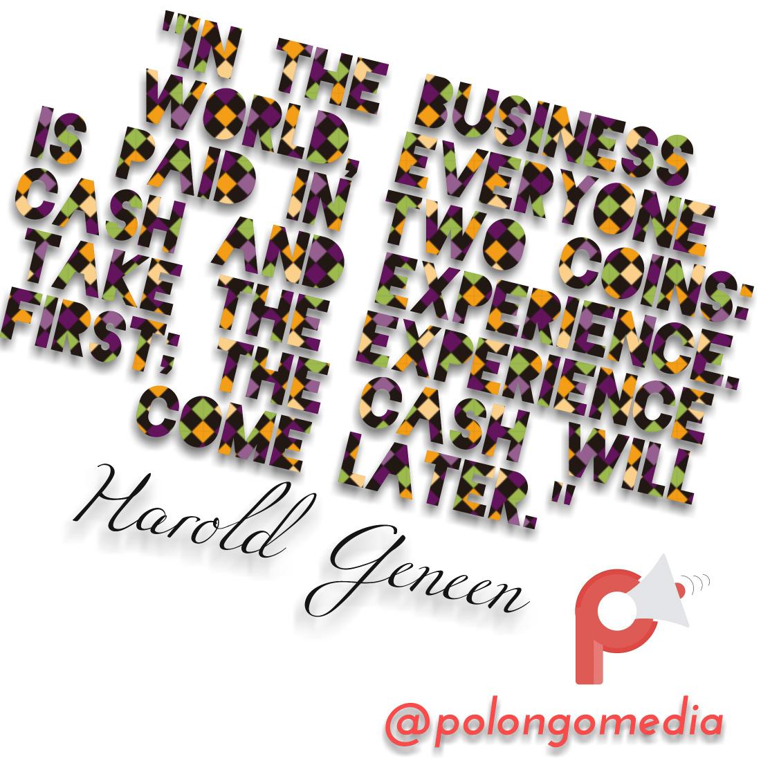 PolongoMedia's tweet photo. "#PolongoMedia is about lifelong friendship." #DailyDose #Quote8 #HaroldGeneen Follow @polongomedia on Instagram. 👏 https://t.co/MoRmuoVKBh