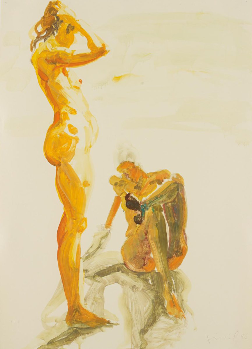 fischl_eric's tweet photo. Untitled, 27×19in, Sold for $51,406 USD #ericfischl https://t.co/dkH0B1xYmR https://t.co/YEVuUqOD1c