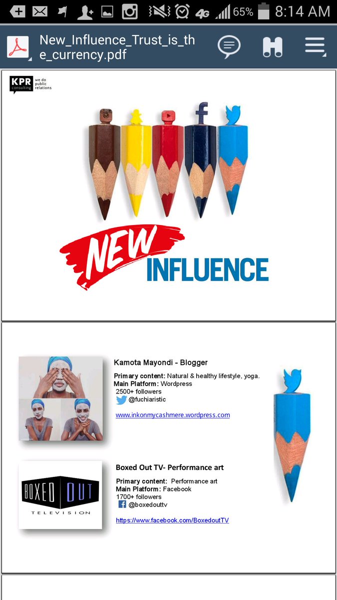 iamthezuba's tweet image. Thanks @kprconsulting for naming me in your #newinfluence report. In great company alongside @Fuchsiaristic et al.