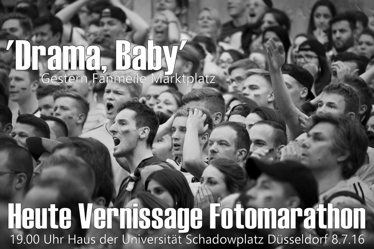 StadtHandFuss's tweet photo. War wohl nix, gestern
Heute  19.00
Vernissage 'Drama Baby'
#Fotomarathon 2016
Haus der Universtiät #Düsseldorf #4fmd https://t.co/gm96znteLA