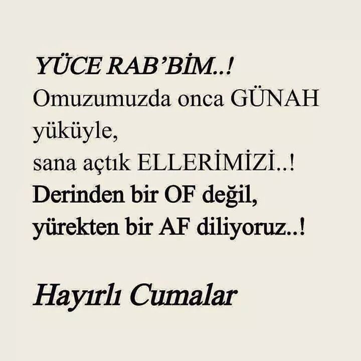 Cumamız mübarek olsun