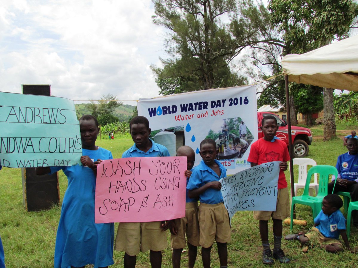 vaduganda's tweet photo. World water day celebrations 2016 funded by @AidlinkIreland https://t.co/huKH9c8bWq