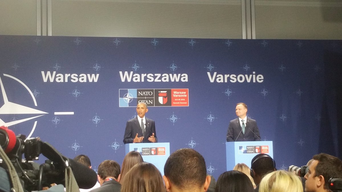 tomaszfenske's tweet photo. Obama: tu, w Warszawie chcę jeszcze raz potwierdzić gwarancje bezpieczeństwa dla Polski @TOKFM_NEWS https://t.co/wiTo2rkMf6