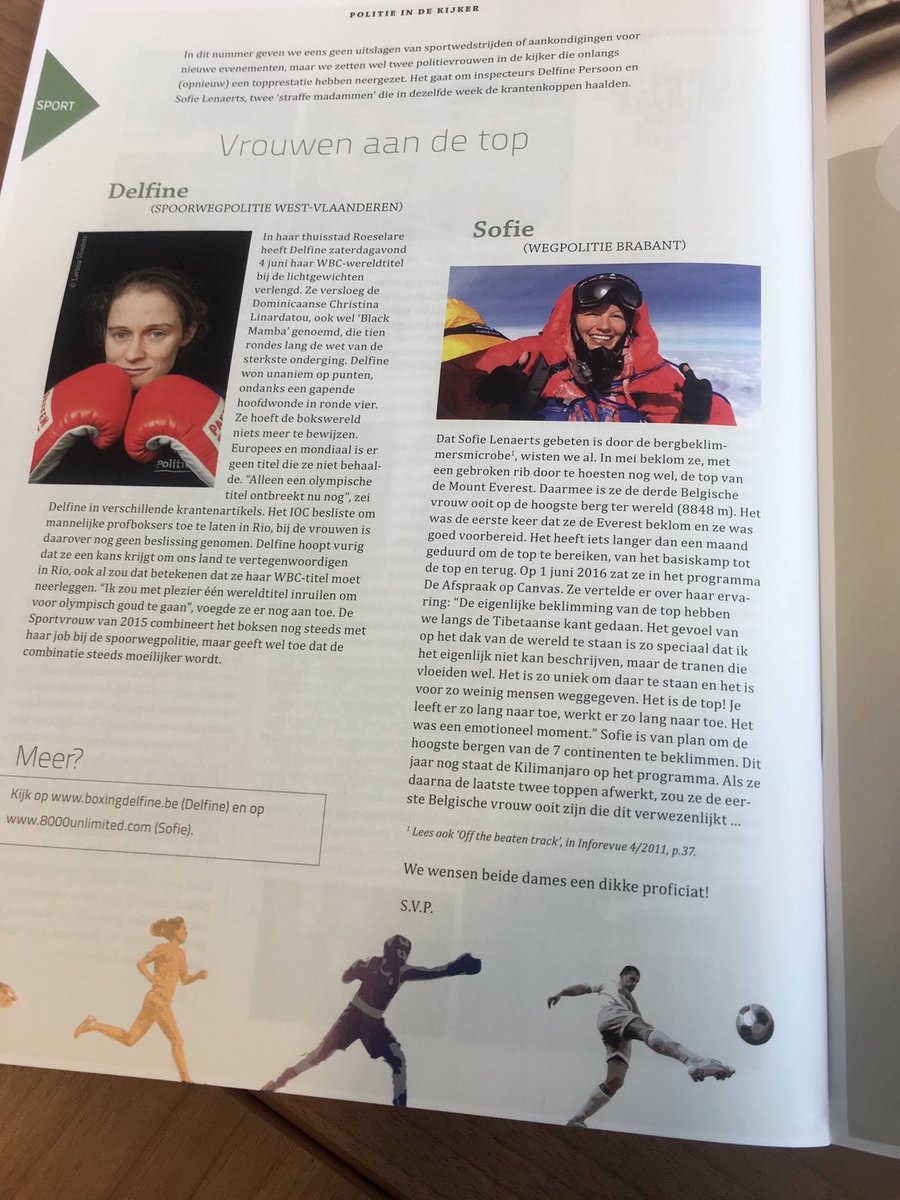 Womenpol's tweet photo. Vrouwen aan de top! Proficiat collega's Delfine en Sofie. Artikel in #Inforevue 022016 https://t.co/Icl5HkyYc6