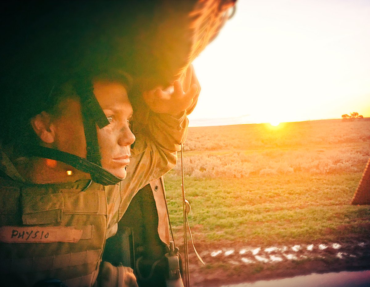 KarmenBourke's tweet photo. As another sunsets falls over Cultana, our #1CHB team prepares for the next busy day #ExHamel @AustralianArmy https://t.co/SAE7SmpeSO