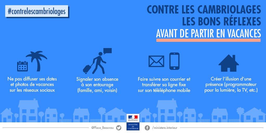 Interieur_Gouv's tweet image. Préparer ses vacances, c'est aussi préparer son absence ! #contrelescambriolages