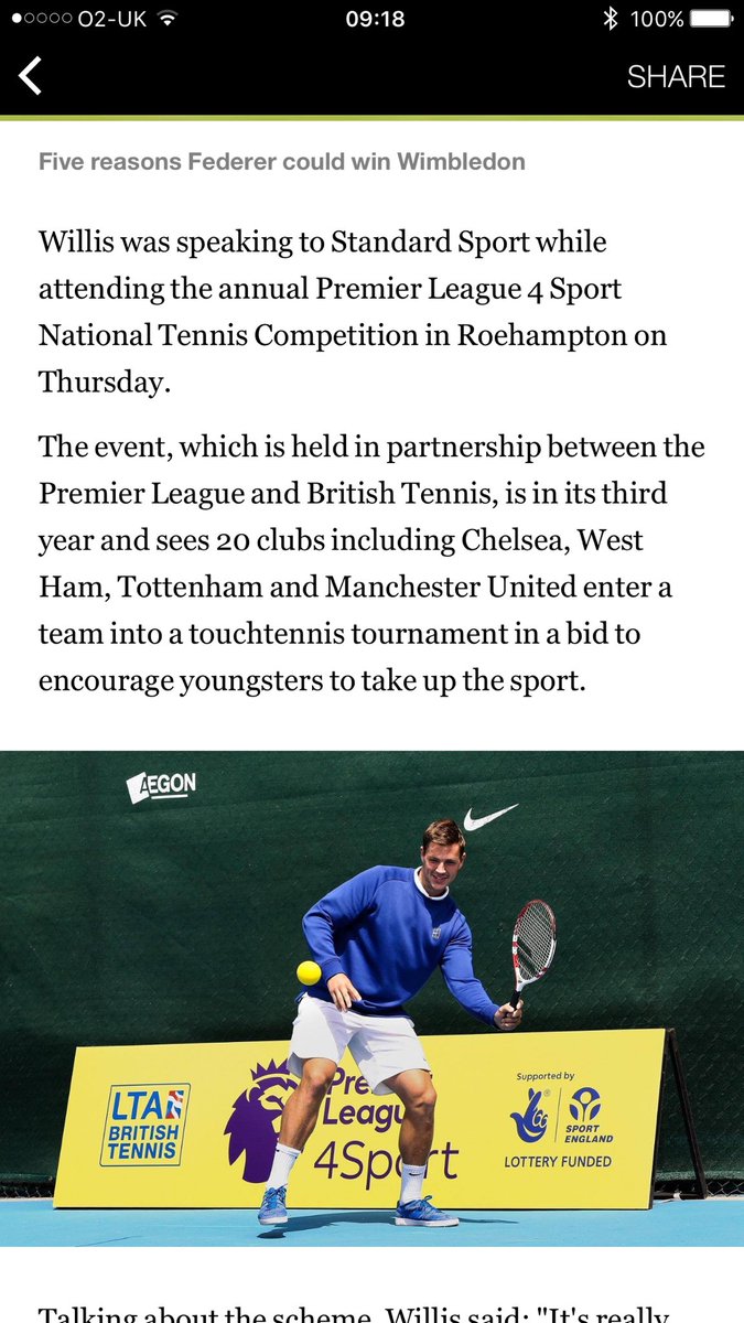 Great to see touchtennis in the Evening Standard with <a href="/Willbomb90/">Marcus Willis</a> <a href="/standardnews/">Standard News</a> #touchtennis