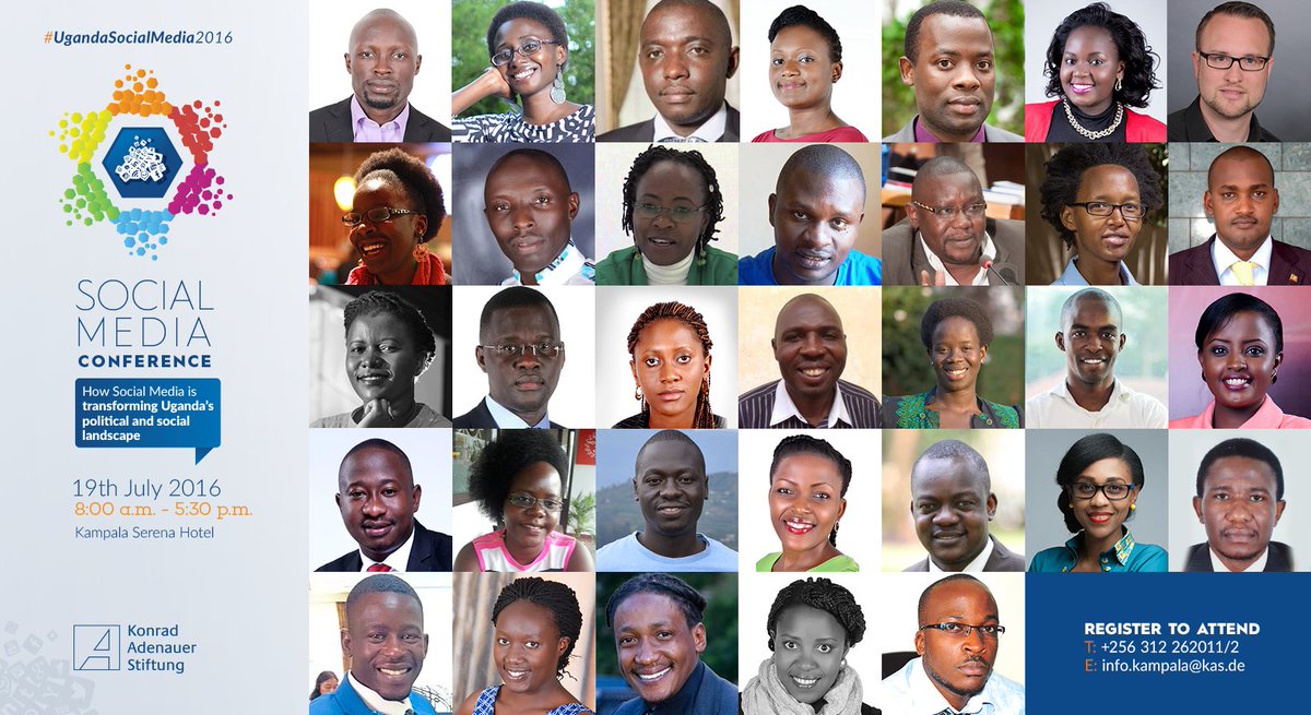 KasUganda's tweet photo. It's only days to #UgandaSocialMedia2016! Here is a list of speakers who will lead conversations on Jul 19 #Uganda https://t.co/3mxSLdroOk