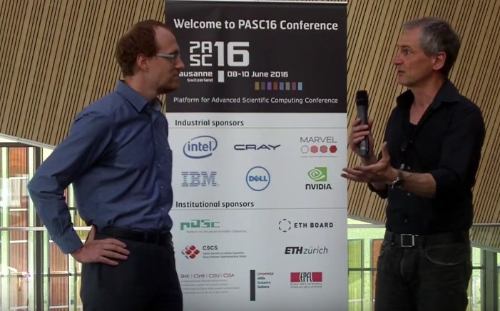 cscsch's tweet photo. Interview to Peter Bauer from ECMWF done during #PASC16 Conference is now online: https://t.co/pwGWbWHSPk https://t.co/8488ImmfSk