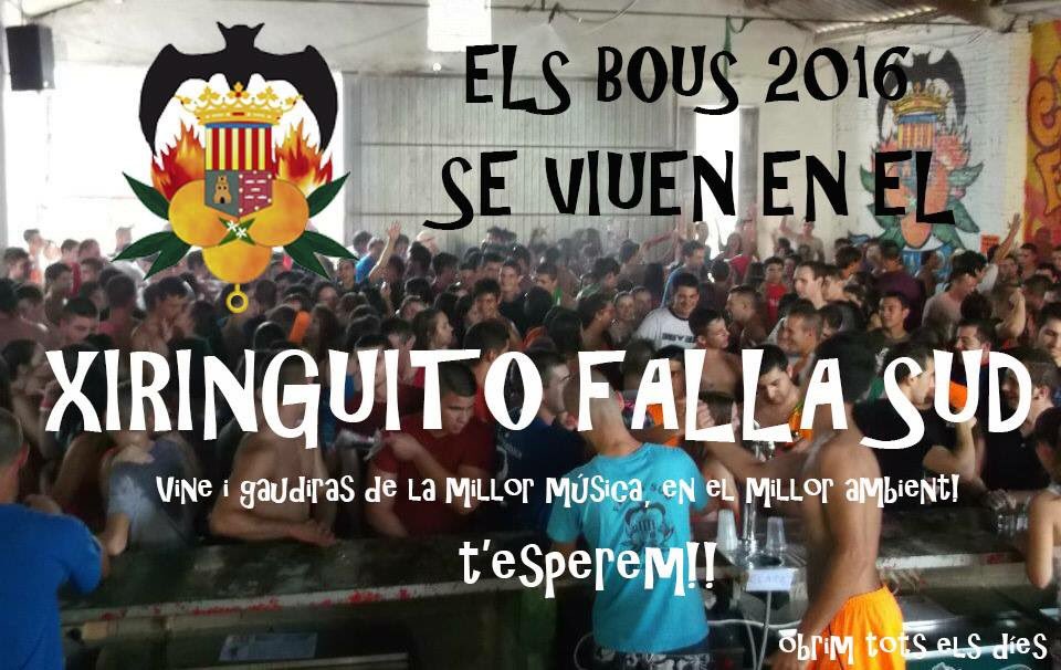 FallaSud's tweet image. Els bous de #Picassent, se viuenen el nostre xiringuito! Ens veiem!! #BousPicassent2016
