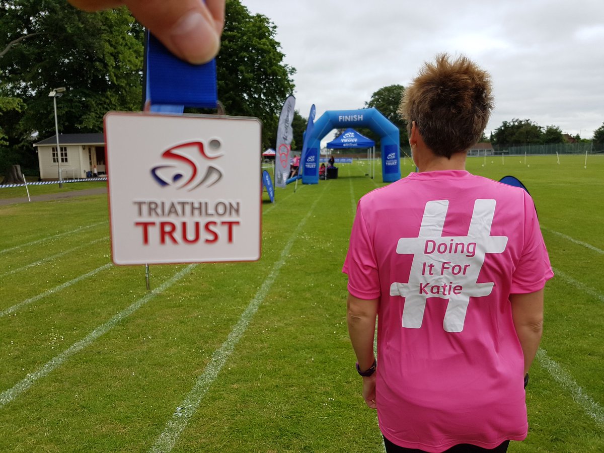 TriTrust's tweet photo. We are ready to go with our Katie's Legacy minitri in Reading today. @BritTri 
#doingitforkatie https://t.co/9xJwTaF9Wb
