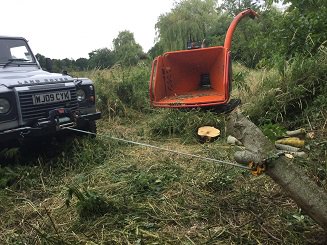 BarryKillnerEA's tweet photo. Fallen tree removal at #Bridgeend #Stonehouse #Gloucestershire #winching #woodchipping #chainsawing #menmultitasking https://t.co/aO5mrLKJLZ