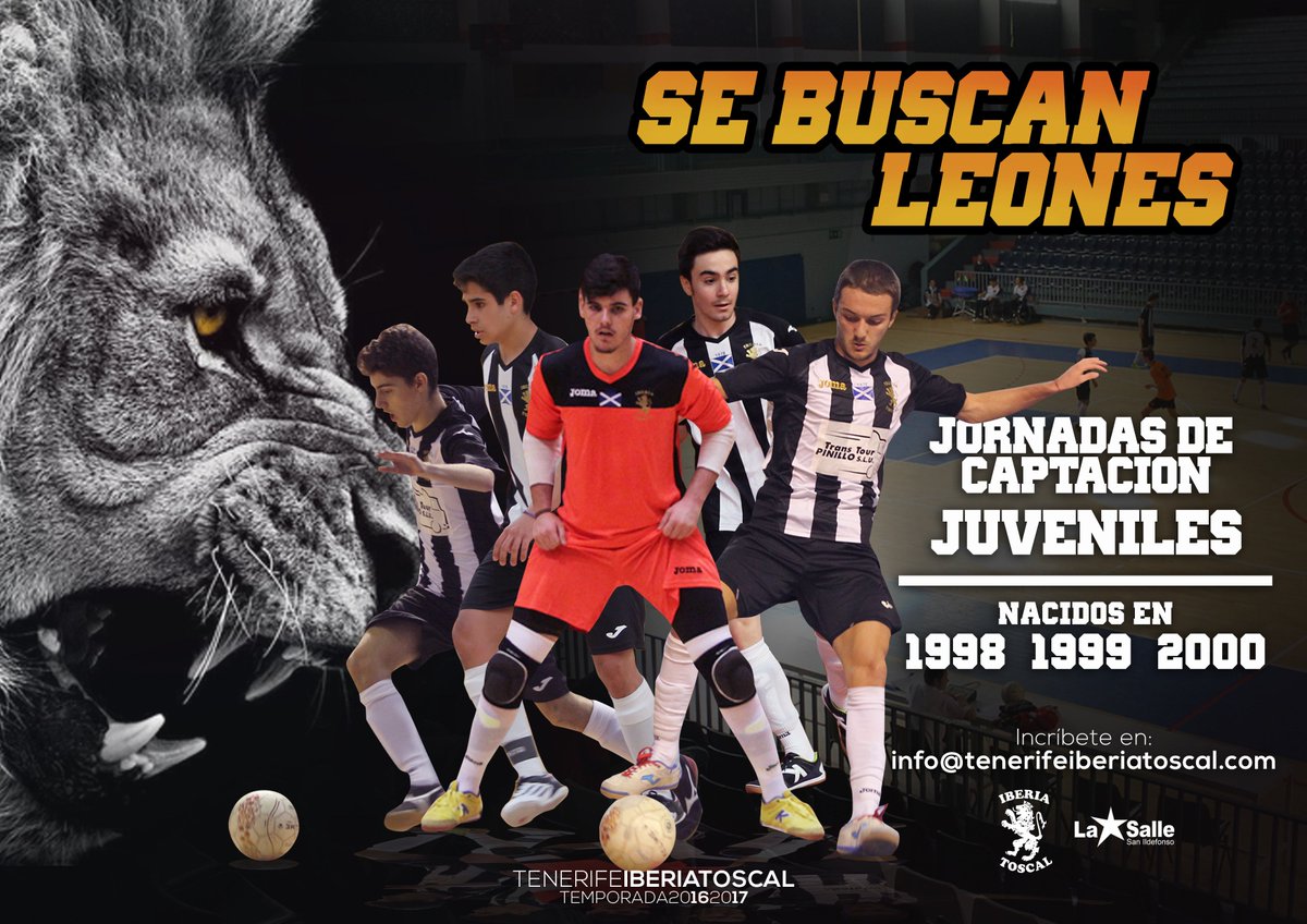 SE BUSCAN LEONES

Iniciamos las jornadas de captación de jugadores en edad juvenil. 

info@tenerifeiberiatoscal.com