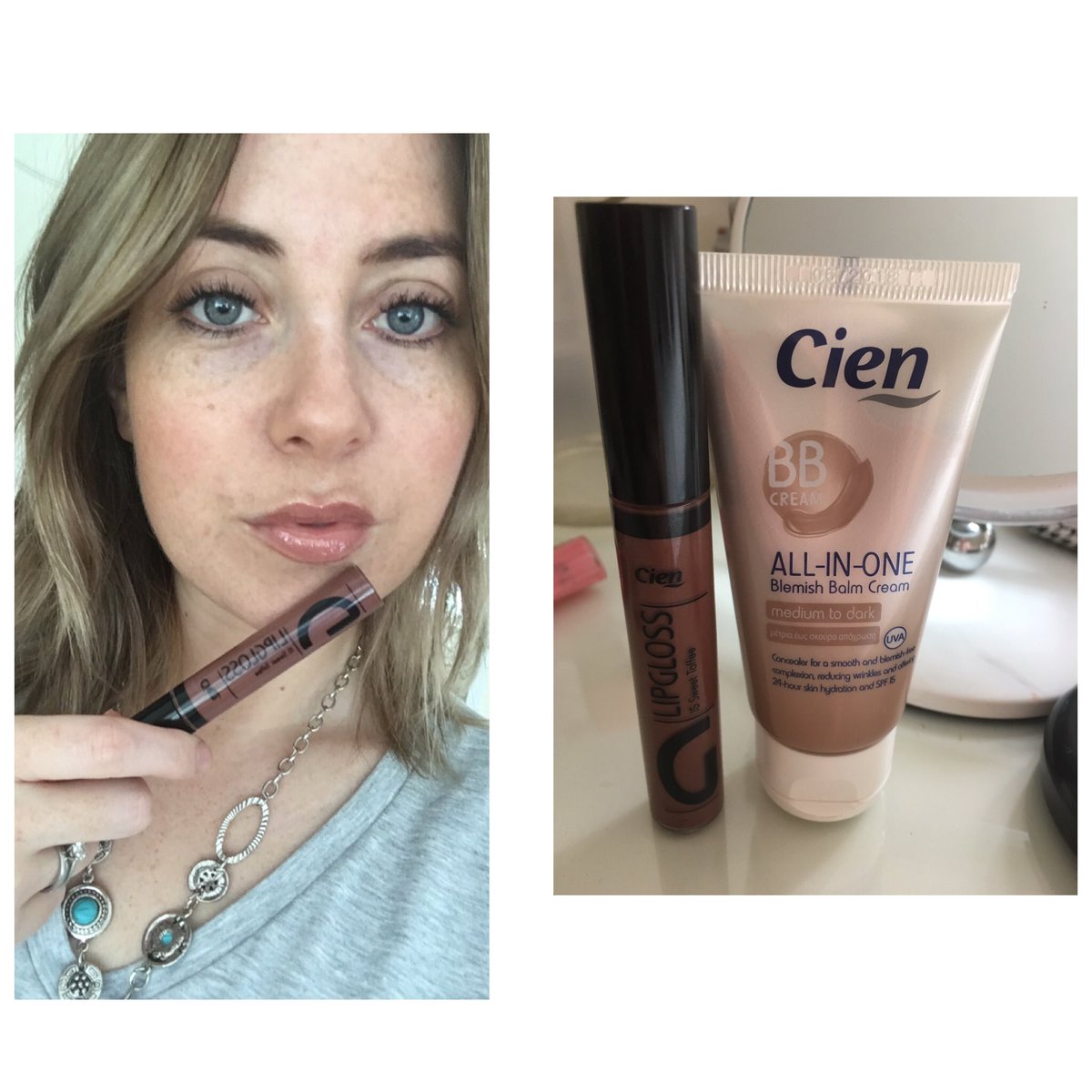 MaryRocheStyle's tweet photo. Natural day look with @lidl_ireland gloss is sweet toffee. #bbccream #lidlbeauty #Friday #bblog #love #lidl 💋 https://t.co/WDdOtkh5Xn