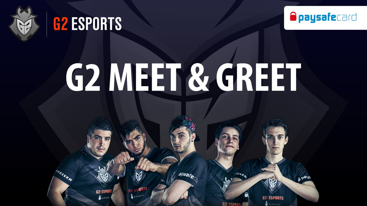 G2esports's tweet photo. There's only 20 minutes till our fan meet at the @paysafecard stand here at #ESLOneCologne2016 - Come say hi! #G2PSC https://t.co/Hz0oYuM2fB